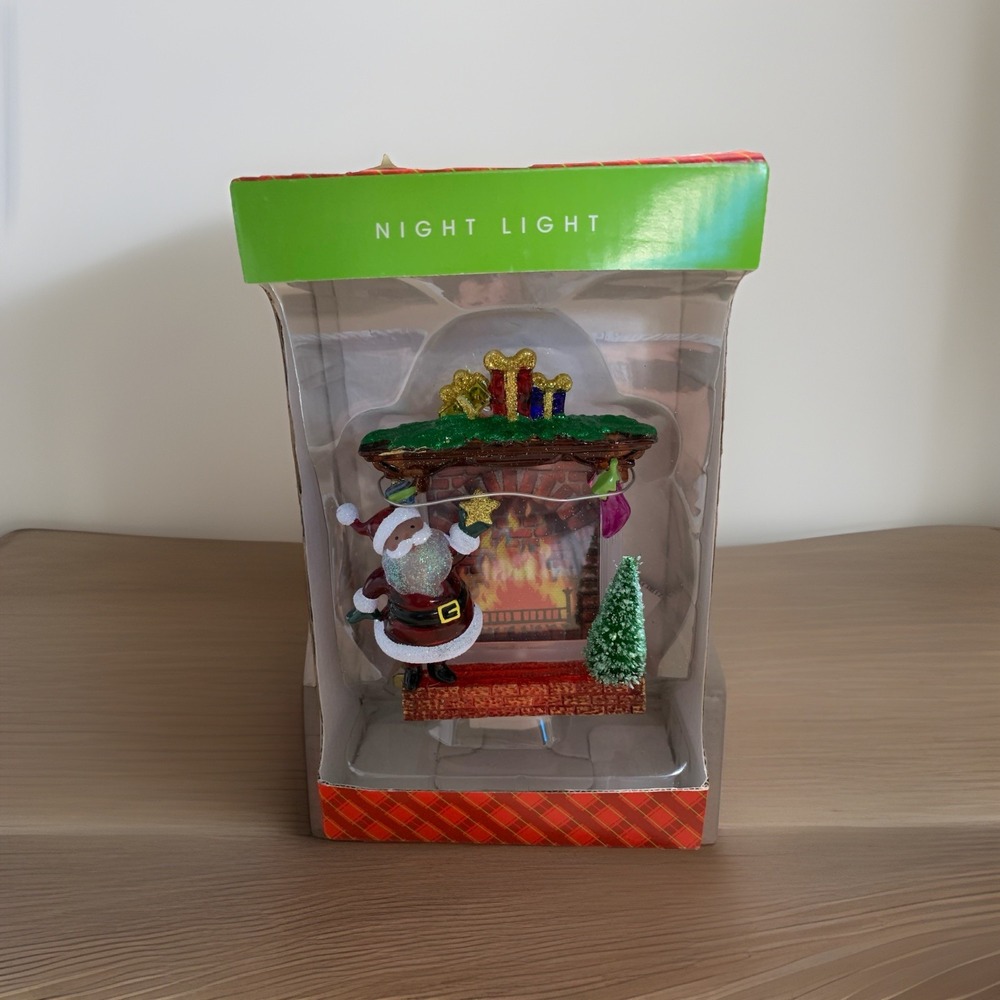 Midwest Seasons Lights In The Night Plug In Christmas Santa Decorating Tree  NIB